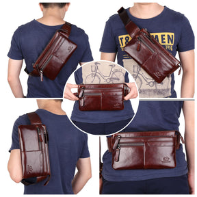 Pochete Bison Denim Masculina Couro Legítimo Original Wimbledon