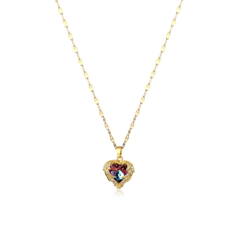 Colar Feminino Delicado Com Pingente de Coração