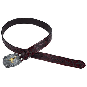 Cinto Country Masculino de Couro Legítimo Texas