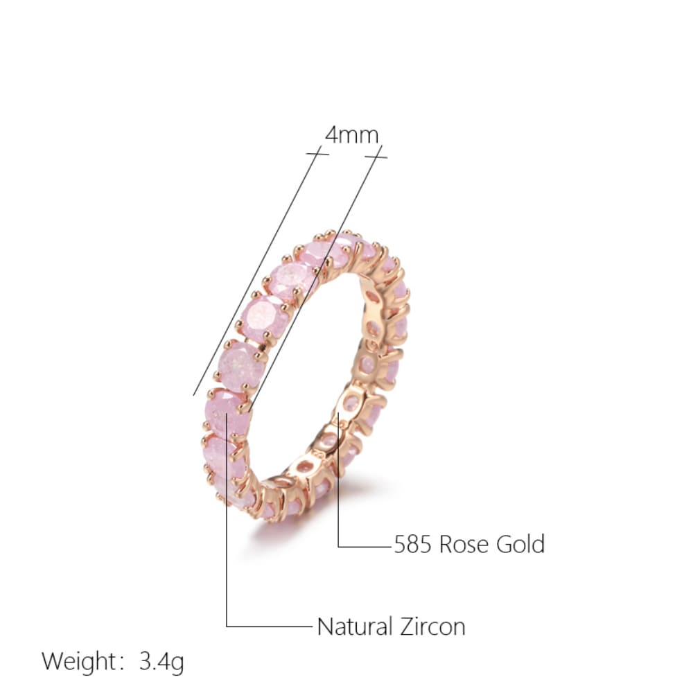 Anel Feminino Com Pedras de Zircônias Naturais