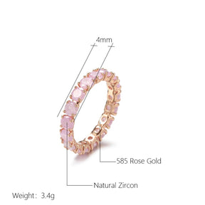 Anel Feminino Com Pedras de Zircônias Naturais