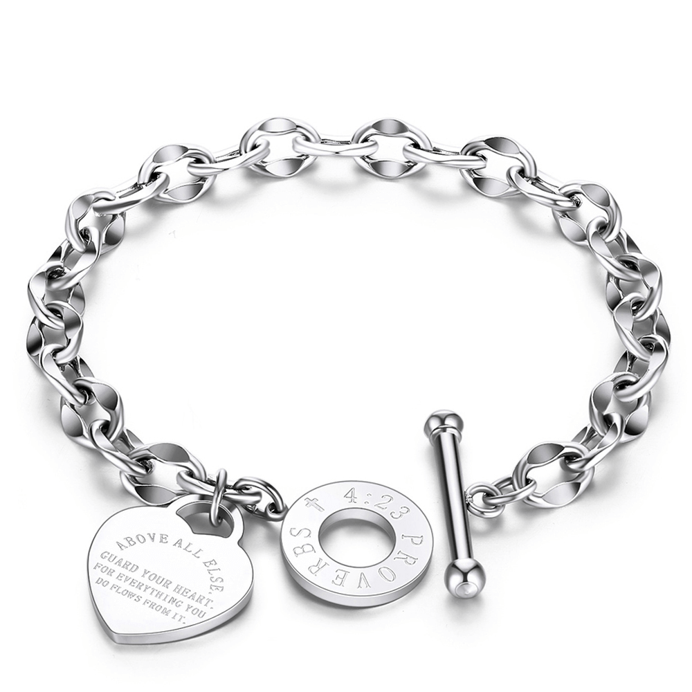 Pulseira Feminina Com Pingente Coração
