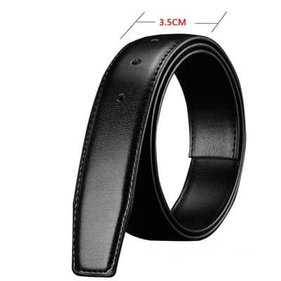 Cinto Sem Fivela Masculino Couro Legítimo Preto