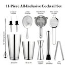 Kit Bartender Barman Premium Coqueteleira Profissional Pçs Inox Especiais Drinks Coquetéis