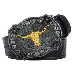 Cinto Country Masculino de Couro Legítimo Texas