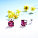 Brinco de Pedra Pequeno Com Zircônias - Prata 925