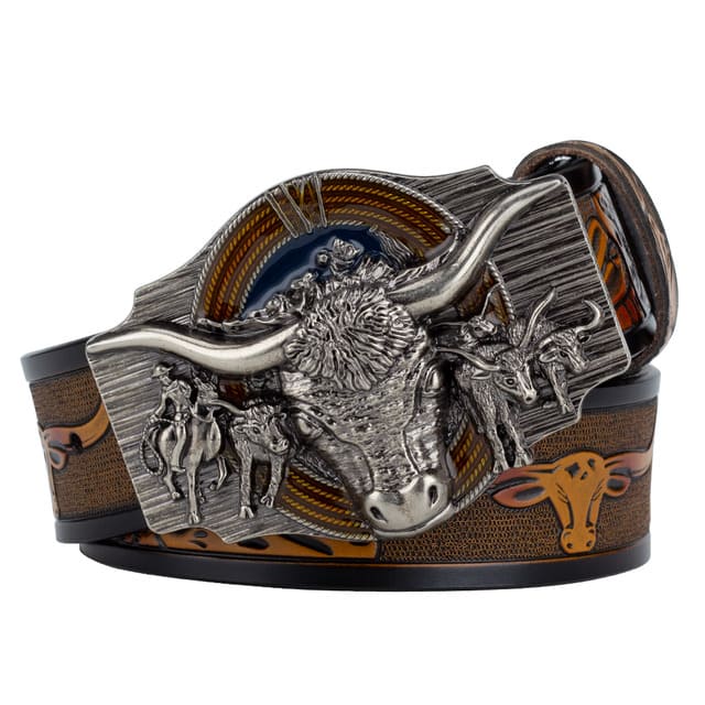 Cinto Country Masculino de Couro Legítimo