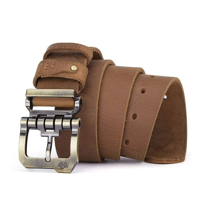 Cinto Bison Denim Couro Legítimo Original Cowboy
