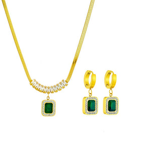 Conjunto Semijoia Colar e Brinco