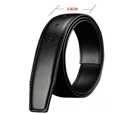 Cinto Sem Fivela Masculino Couro Legítimo Preto