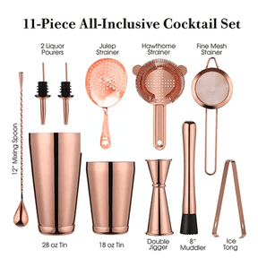 Kit Bartender Barman Premium Coqueteleira Profissional Pçs Inox Especiais Drinks Coquetéis