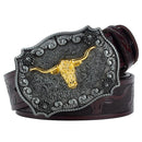 Cinto Country Masculino de Couro Legítimo Texas