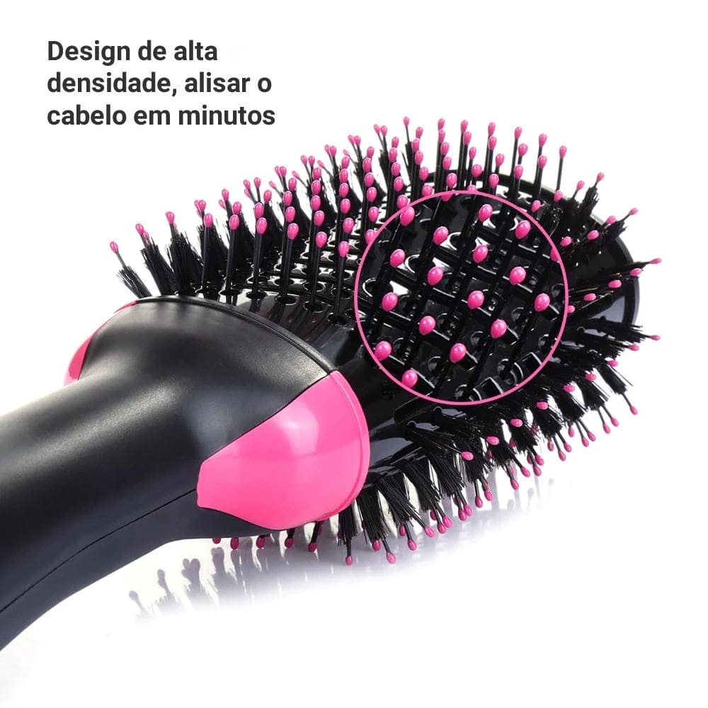 Escova Secador 3 em 1 Seca Alisa Faz Cachos 360º One Step