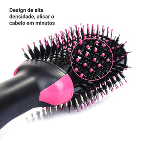 Escova Secador 3 em 1 Seca Alisa Faz Cachos 360º One Step