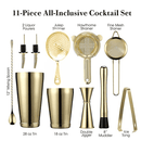 Kit Bartender Barman Premium Coqueteleira Profissional Pçs Inox Especiais Drinks Coquetéis