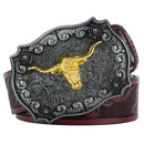 Cinto Country Masculino de Couro Legítimo Texas