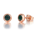 Brinco Pedra Redonda Zircônia