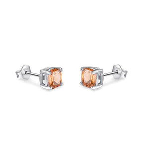 Brinco de Pedra Pequeno Com Zircônias - Prata 925