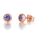 Brinco Pedra Redonda Zircônia