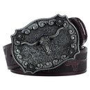 Cinto Country Masculino de Couro Legítimo Texas