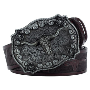 Cinto Country Masculino de Couro Legítimo Texas