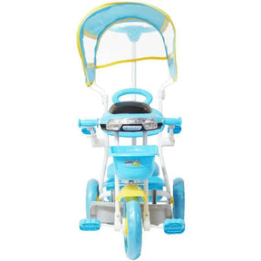 Triciclo Infantil Com Pedal e Cobertura Motoca Empurrador