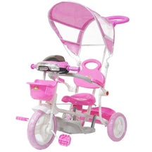 Triciclo Infantil Com Pedal e Cobertura Motoca Empurrador