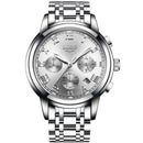 Relógio Masculino Lige Fashion Luxury cor Silver White