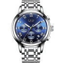 Relógio Masculino Lige Fashion Luxury cor Silver Blue