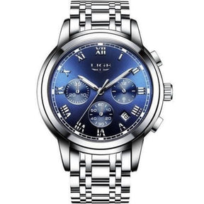 Relógio Masculino Lige Fashion Luxury cor Silver Blue