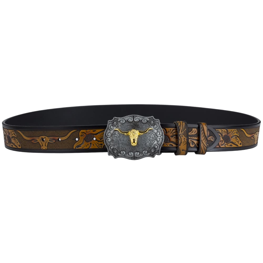 Cinto Country Masculino de Couro Legítimo Texas