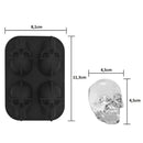 Molde de Silicone para Gelo Kit de Formas Caveira 3D White Skull