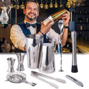Kit Bartender Coqueteleira Profissional Peças Inox Drinks Coquetéis 550ML 750ML