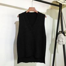 Colete Feminino Gola V Moda Outono Inverno Pateekate