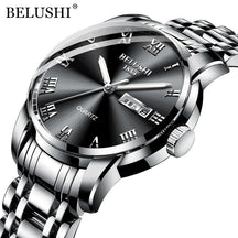 Relógio Masculino Analógico Luminous Luxury Belushi cor silver black