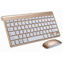 Kit Teclado e Mouse Sem Fio para PC 2.4g Ultra Fino Wireless