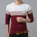 Suéter Masculino Casual de Algodão Fashion Stripe