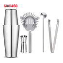Kit Bartender Coqueteleira Profissional Peças Inox Drinks Coquetéis 550ML 750ML