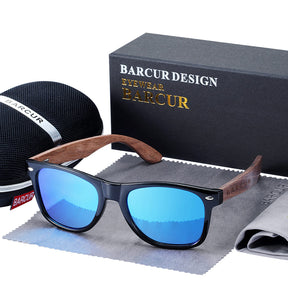Óculos de Sol Masculino Madeira Pine Polarizado Barcur