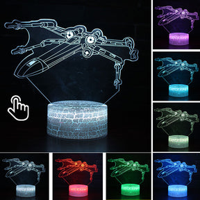 Luminária Abajur Led 3D Luz Noturna Star Wars Guerra nas Estrelas