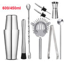Kit Bartender Coqueteleira Profissional Peças Inox Drinks Coquetéis 550ML 750ML