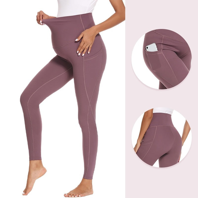 Calça Legging para Gestante Cintura Alta com Bolso