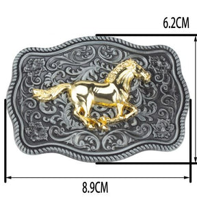 1x Cinto Masculino de Couro Legítimo Modelo Cavalo