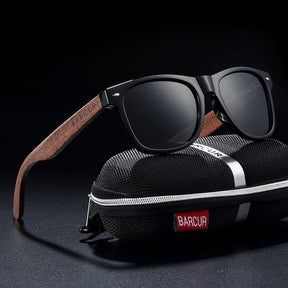 Óculos de Sol Masculino Madeira Pine Polarizado Barcur
