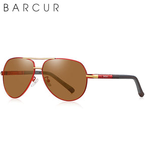 Óculos de Sol Aviador Masculino de Alumínio Polarizado Classic Vintage Barcur
