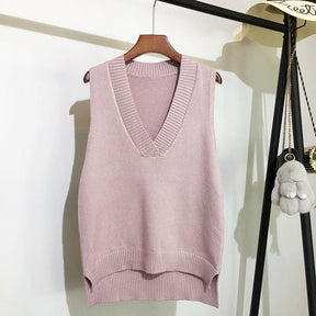 Colete Feminino Gola V Moda Outono Inverno Pateekate