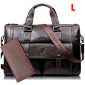 Pasta Masculina Executiva Maleta de Couro Legítimo Wellvo Handbag