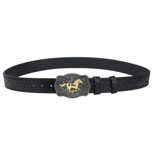 1x Cinto Masculino de Couro Legítimo Modelo Cavalo