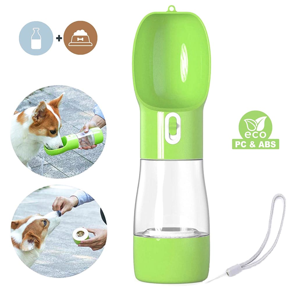Garrafa de Água para Cachorro e Gato Porta Ração
