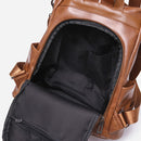 Bolsa Mochila Feminina de Couro Sintético Vintage